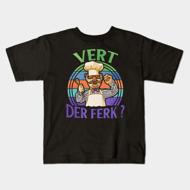 Swedish Chef FUN COLOR Kids T-Shirt by manganpizza